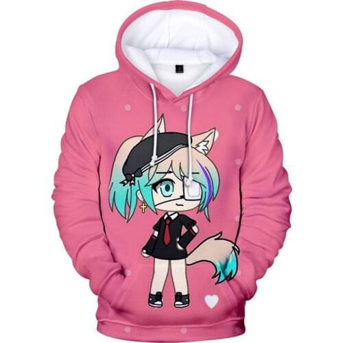 3D Print 2021 New Game Gacha Life Sweatshirt Boys/girls Hoodies Streetwear Childrens Long Sleeve Gacha Life Tops Kids Clothes