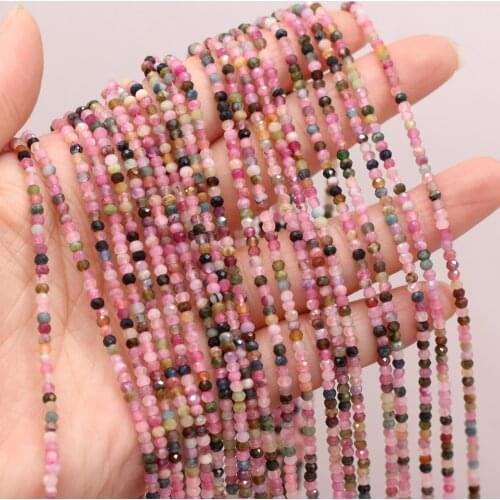 New Style Natural Stone Bead Section Light Tourmaline Small Beads For DIY Jewelry Making Necklace Bracelet Earrings Accessory
