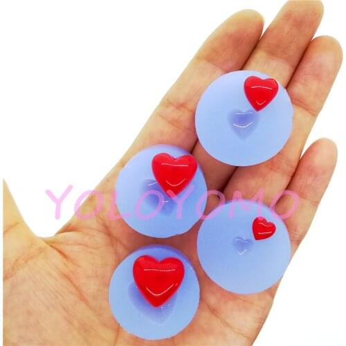 P955YL - P958YL 6.6mm - 15.5mm 4PCS Hearts Cabochons Silicone Molds Resin Clay Nail Art Earrings Necklace Pendant DIY Decoration