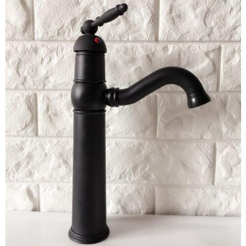 Swivel Spout Water Tap Oil Rubbed Black Bronze Single Handle Single Hole Kitchen Sink & Bathroom Faucet Basin Mixer Tap anf367