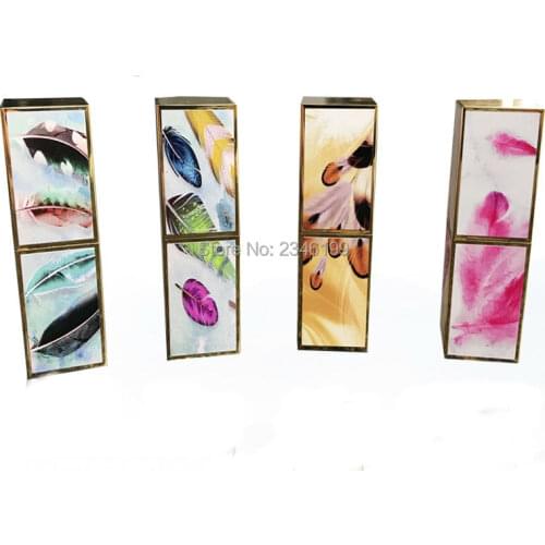 Empty Lipstick Tube 12.1mm Colorful Feather Lip Balm Tube Magnetic Buckle Lip Balm Tube Empty Feather Lipstick Container 30pcs