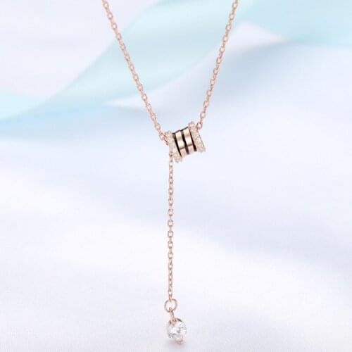 Silver small waist Necklace Korean fashion jewelry S925 pure silver Tassel Necklace