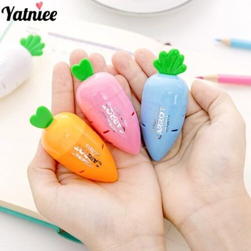 Yatniee 1pcs Cartoon Radish Pencil Sharpener Children Stationery Gift School Supplies