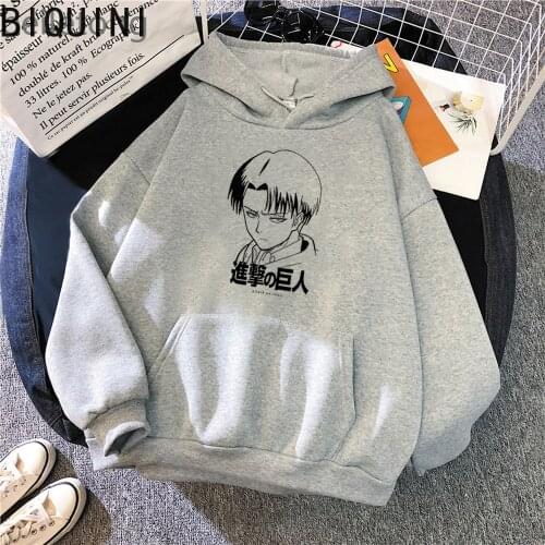 Attack On Titan Anime Hoodie Graphic Rivaille Japanese Hot Harajuku Winter Female Sweatshirt Women Print Fashion Multicolor Wram