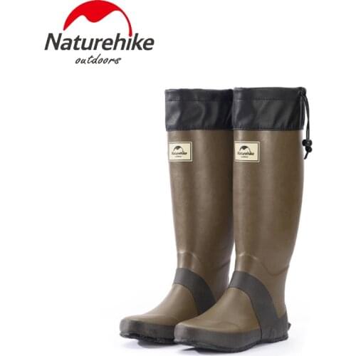 Naturehike Outdoor Rain Boots High-Top Non-slip Long Tube Rubberrain Fishing Boots Men Woman Fishing Wading Shoes