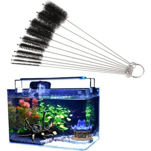 10Pcs Straw Glasses Keyboard Jewelry Bottle Jar Household Kit Aquarium Brushes Set Pipe Cleaning Tool Tube Cleaner For Drinking