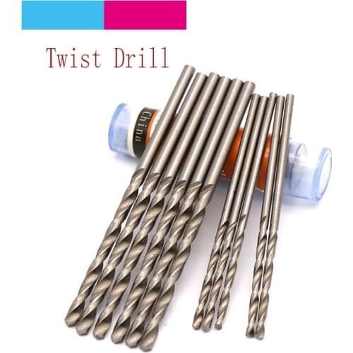 10pcs Twist Drill High Speed Steel Micro Bits Metal Wood Plastic Aluminum Drilling Power Tools Electric Grinding Accessories