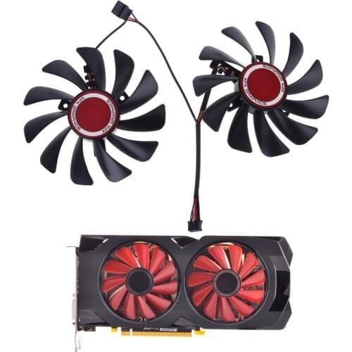 2pcs 95mm FDC10U12S9-C CF1010U12S Cooler Fan for XFX Radeon RX580 RX590 Graphics Card Cooling Fan