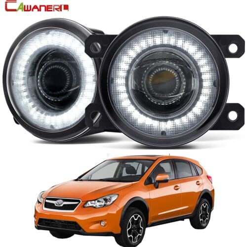 2 X Car Left + Right LED Fog Light Assembly Angel Eye DRL Daytime Running Light 30W 8000LM 12V For Subaru XV 2013 2014 2015 2016