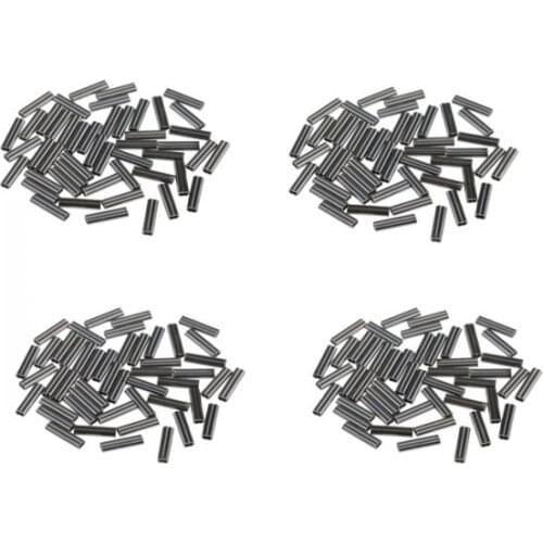 200Pcs Double Barrel Copper Crimp Sleeves Fishing Line Leader Sleeves Crimps