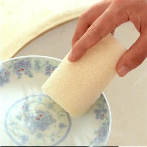 3Pcs New Household Merchandises Natural Loofah Bath Body Shower Sponge Scrubber Pad Hot Scrubbing Gloves Bathing Sponge