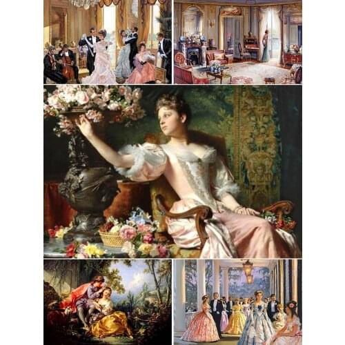 5D DIY Diamond Painting Set Portrait Prom Woman Cross Stitch Kit Full Square Embroidery Mosaic Art Picture of Rhinestones Decor