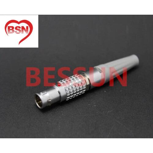 LEMO 1B 7 pin connector plug, FGG.1B.307.CLAD, Red camera power supply 7-pin plug, Medical probe connector plug