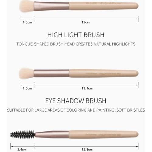 7pcs/set Mini Portable Makeup Brush Professional Soft Eyeshadow And Eyebrow Loose Powder Repair Face Makeup Tools Maquiagem