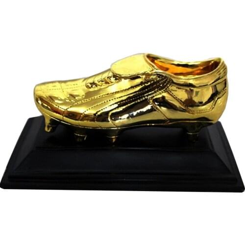 9cm high Football soccer Award Trophy, gold plated,resin,Champions Award shoe boot,League Souvenir cup,gift