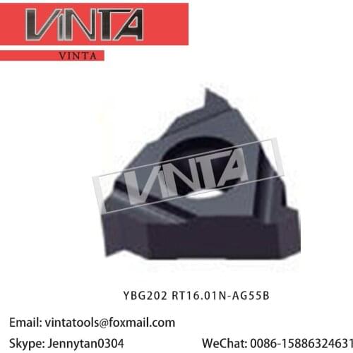 Free shipping high quality 10pcs/lots YBG202 RT16.01N-AG55B cnc carbide turning threading inserts