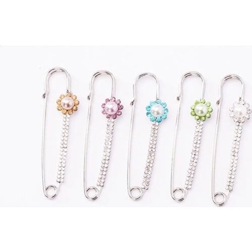 Brooch Set Big Fashion Clothing Pearl Brooches for Women Lapel Pin Sweater Dress Brooch Pins Badge Buckle Accessories 5pcs/pack