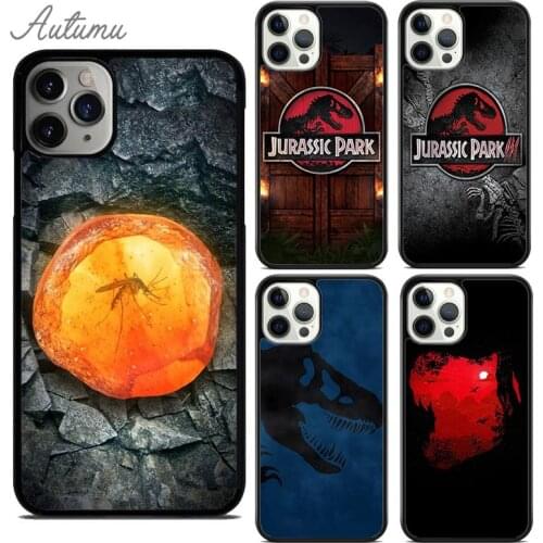Dinosaur Jurassic Park Jurassk World Phone Case for iPhone 11 12 Pro Max mini X XR XS SE 2020 5 6S 7 8 Plus Galaxy S9 S10 Cover