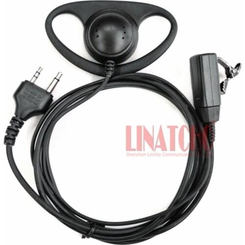 D-Shape Over Ear Earphone PTT Micfor Midland GXT255 GXT400 GXT444 walkie talkie