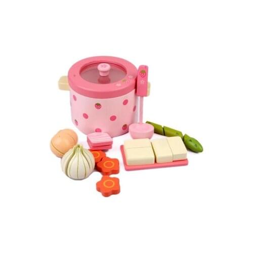 Mother garden childs playhouse toys wooden toy artificial steam cooker toys gift sets