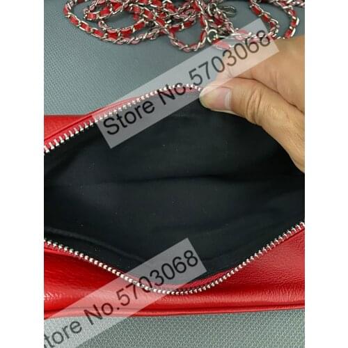 Limite Stock - Ladies Applique Patchwork Chain Shoulder Messenger Bag With Two Chains - Two Color Optional
