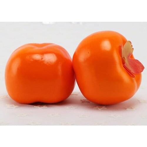 Artificial Fruits Plastic Fake Fruit persimmon Kitchen Table DIY Home Decoration Plastic Simulation 1pcs Artificial Fruits props