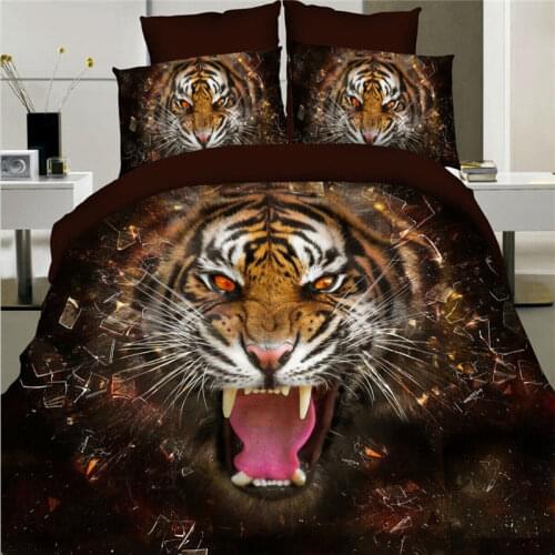 Home Textiles 3D Bedclothes "Tiger" 4PCS Bedding Sets King Or Queen