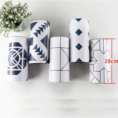 Korean PVC Waist Line 3d Wall Sticker for Bathroom Kitchen Tiles Cabinet Waterproof Self Adhesive Border 3d Stickers 20cmx500cm
