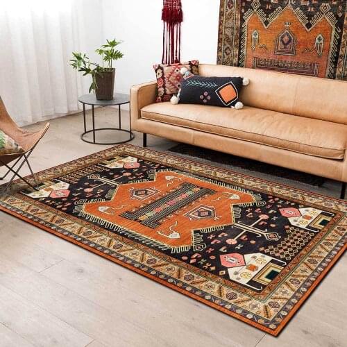Afghan Style Living Room Area Rugs Retro Ethnic Geometric Children Play Game Non-Slip Floor Mat Bedroom Hallway Kitchen Carpet