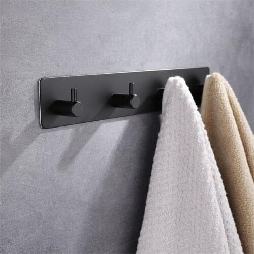 Stainless Steel Hooks 304 Door Wall Clothes Towel Hook Metal Bathroom Bracket Kitchen Bathroom Accessories