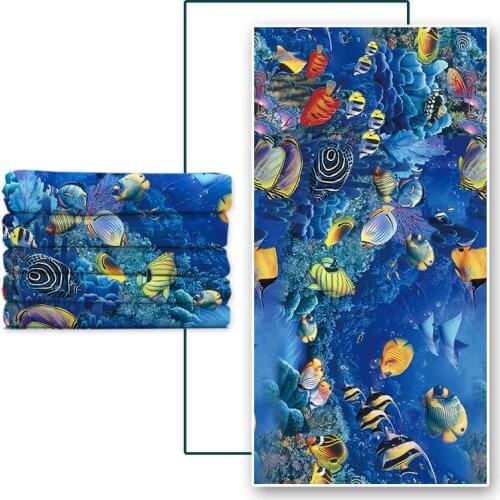 Microfine Microfiber Ocean Print Beach Towel For Adults And Children Swimming Quick-Drying