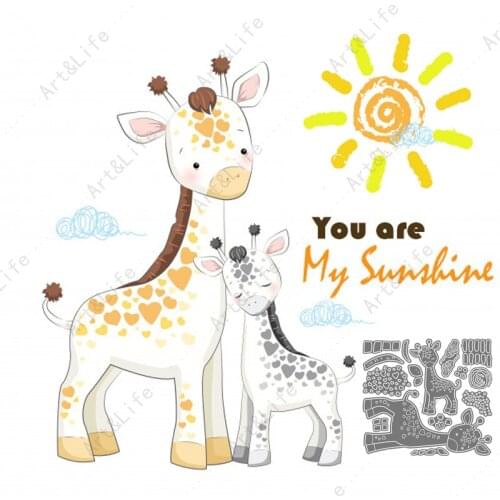 Cute Deer Happy Mothers Day New Metal Cutting Dies Stencils for Making Scrapbooking Album Birthday Card Embossing Cut Dies