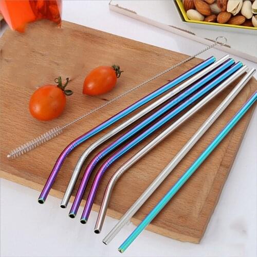 Reusable Stainless Steel Drinking Straw Straws Premium Metal Party Bar Tea Coffee Drinking Straw Accessories