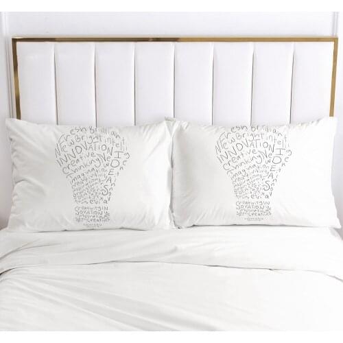 100% Polyester 2 pcs Pillowcase Geometric bulb Style Printed Home Decorative Pillowcse Pillow Cover Decoraion Beddings
