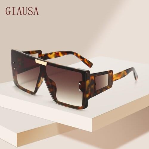 GIAUSA New European and American fashion conjoined large frame sunglasses with widened legs and personalized modern Sunglasses