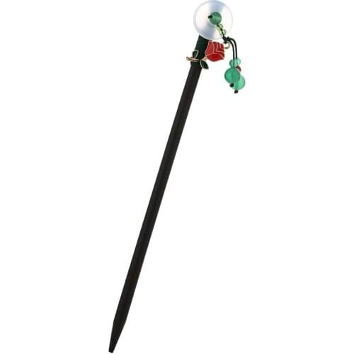 New Handmade Classic Wood Chinese Hair Stick Pins Headpiece For Women Flower Hairpins Hair Ornaments Head Jewelry Accessories