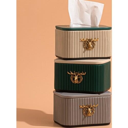 Simple fashion office living room decoration decorative tissue box Luxury art tissue storage box