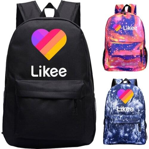 Likee Schoolbag Backpack Student Bookbag LIKEE Video App Laptop Women Backpack School Bags Teenage Girls Travel Fashion Russia