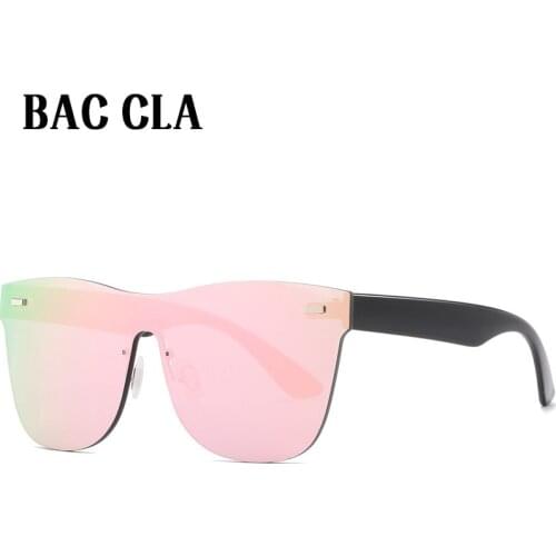 BAC CLA 2020 Mens Sunglasses One-piece Mirror One-piece Mirror Sunglasses Sunglasses Women Brand Design Color Shade Handmade