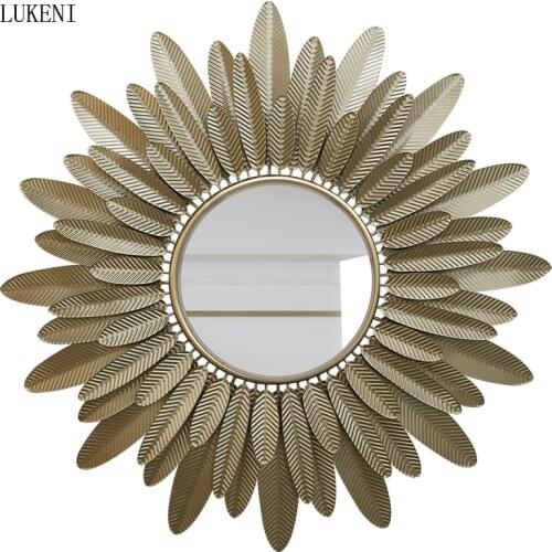 Modern Light Luxury Wall Decoration Pendant Room Background Wall Entrance Mirror Fashion Creative Personality Iron Wall Hanging