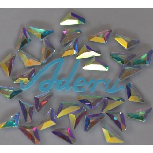 Aderu trianglea super shiny lead free crystal hot fix rhinestone for nail art ornament garment shoe hat scarf phone decoration