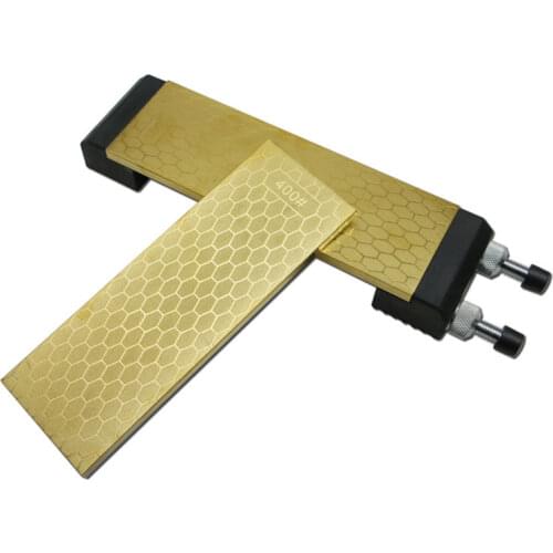 DMD Titanium Knife Sharpening Stone Diamond Double Sided 400 and 1000 Grits With Size 200*70*8mm Whetstone with Holder h4