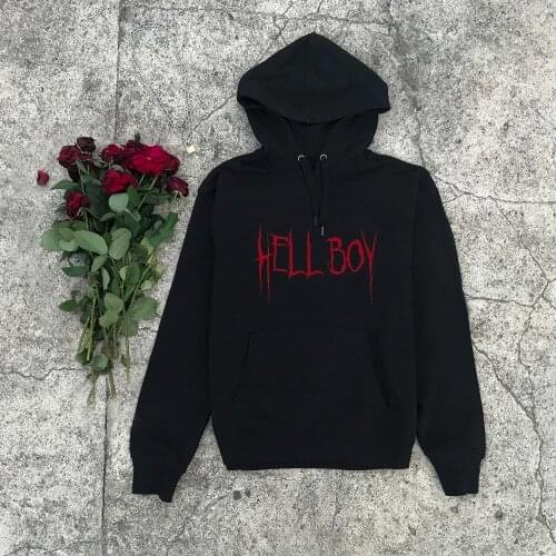 Hell Boy Hoodie - Aesthetic Clothing women fashion grunge tumblr 90s young style cool Hipster pullover street goth slogan outfit