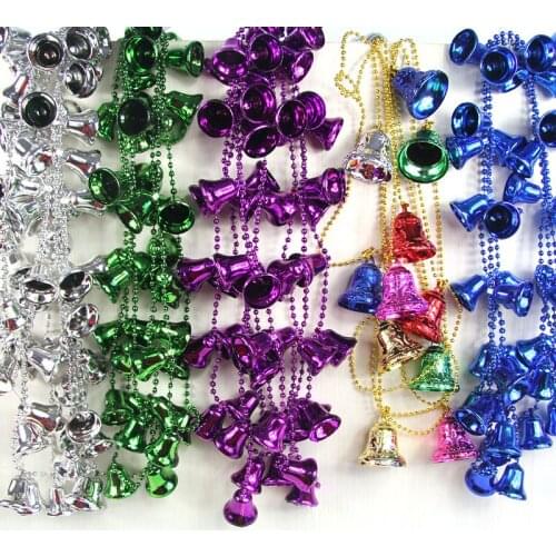 Gold, blue, silver and purple bells decoration electroplating bell string shopping mall store window holiday Christmas