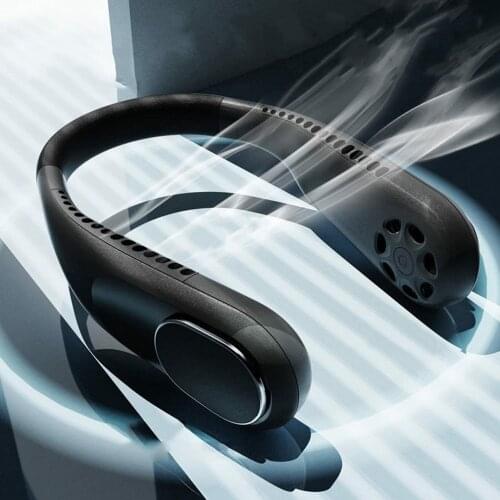 No Blades U Type Fan Portable Adjustable Angle 4000mAh USB Rechargeable Long Continuous Usage Hands-Free Fan 3 Level Neck Fan