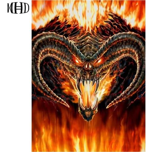 Animal 5D DIY Diamond Painting Fire Diamond Cross Stitch Decoration Diamond Embroidery Diamond Wall Stickers Needlework