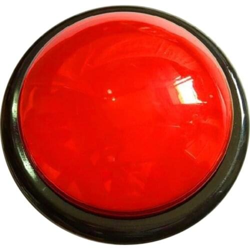 1 unit 100mm Big Round Push Button LED Illuminated with Microswitch Arcade Push Buttons Big Dome Push Button For Game Machine