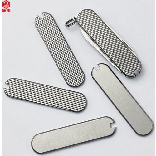 1PCS Hot Sale!!! Suitable For 58mm Vickers Swiss Army Knife DIY Knife Titanium Alloy Patch Handle Non-Slip Decoration