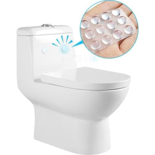 Colloidal Particles Anti-collision Transparent 24PCS Door Mat Circular Lab Rubber Bumper