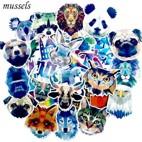 35Pcs/Set Color Animal Stickers Mixed Funny For Car Laptop Bicycles Backpack Notebook DIY Waterproof Stickers